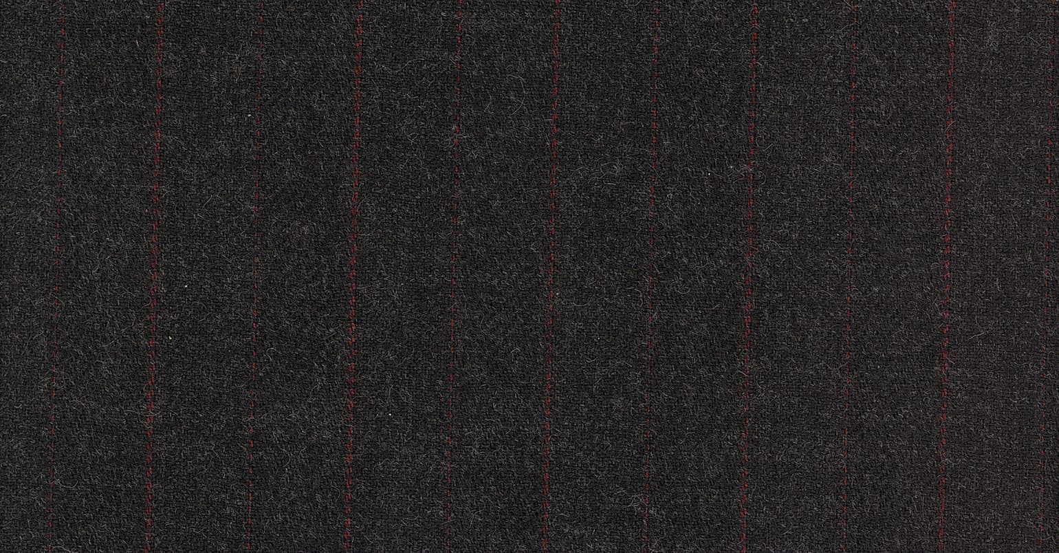 Vicuña fabric Charcoal red stripe, reference 901201