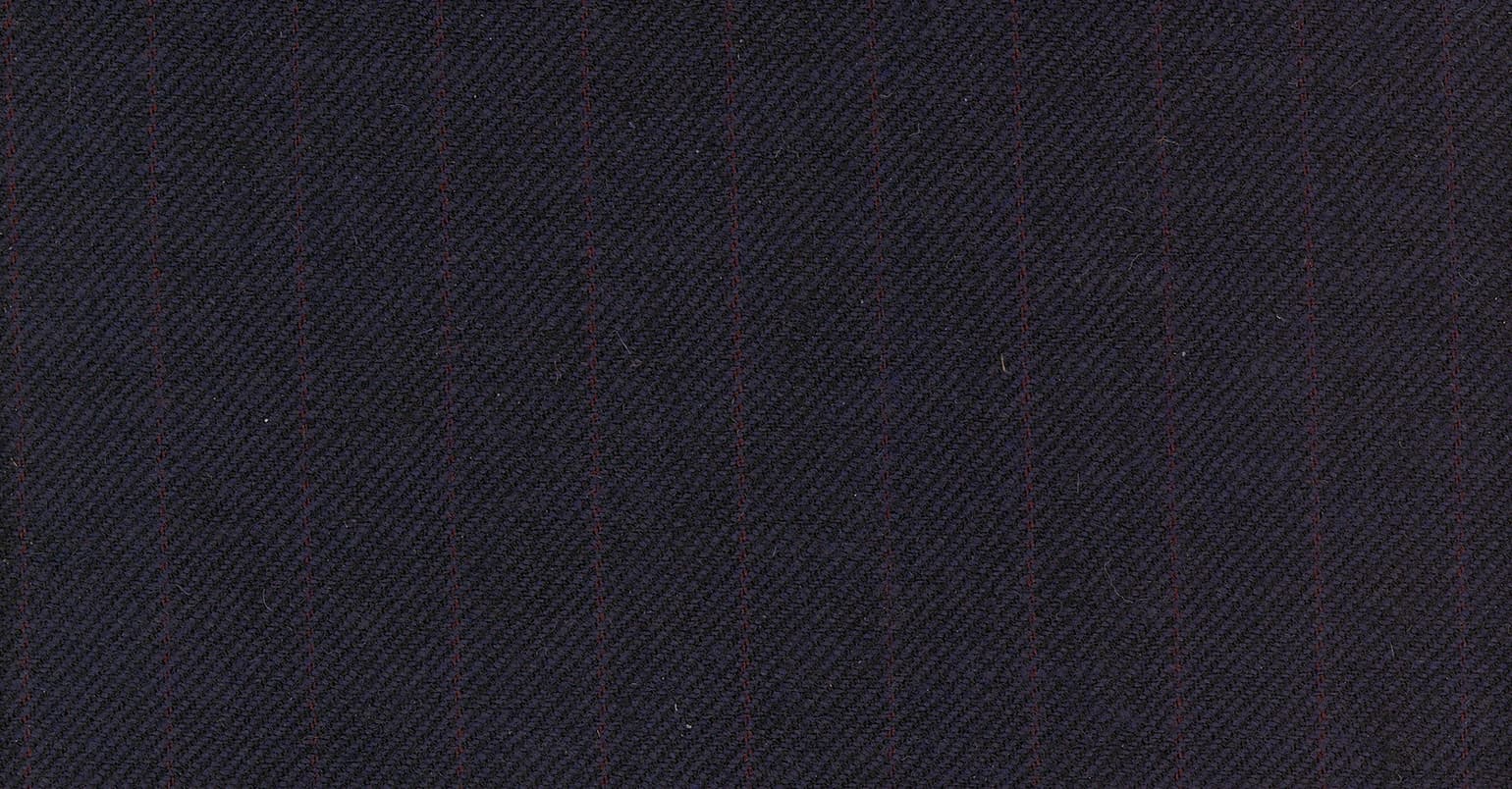 Vicuña fabric Night blue red stripe, reference 901203
